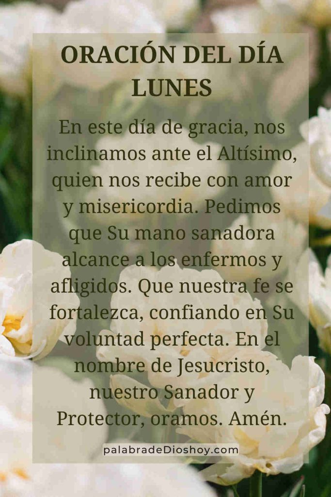 Oración del día lunes
