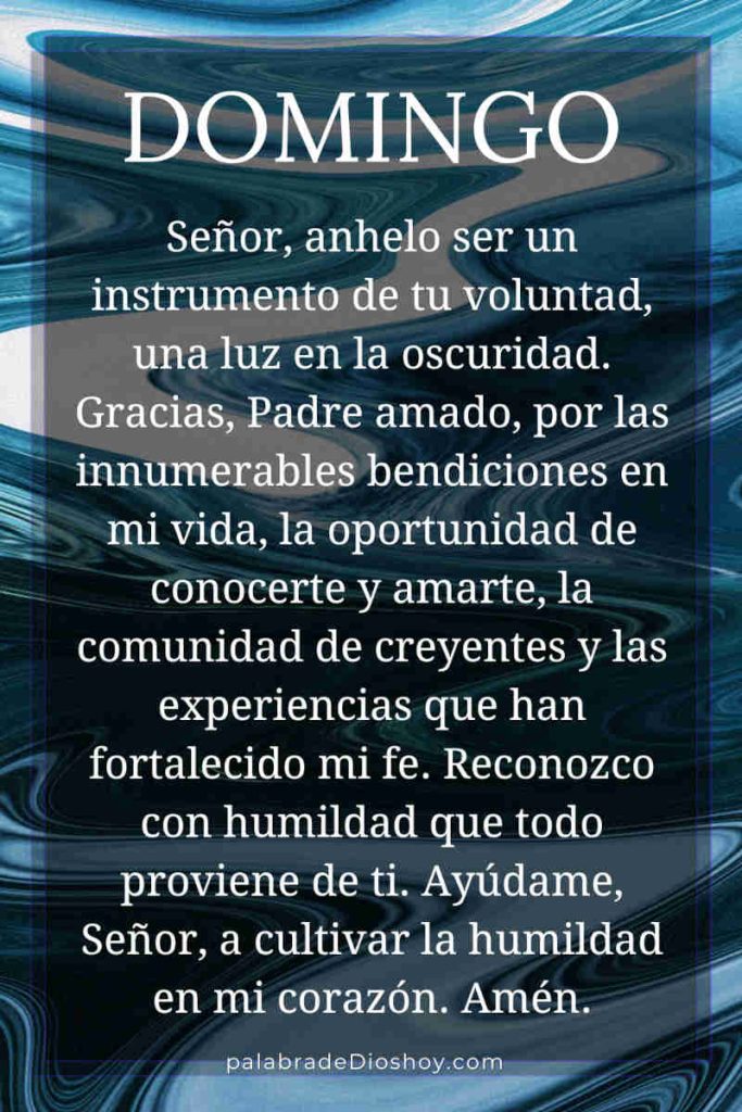 Oración del día domingo 2 Oración del domingo