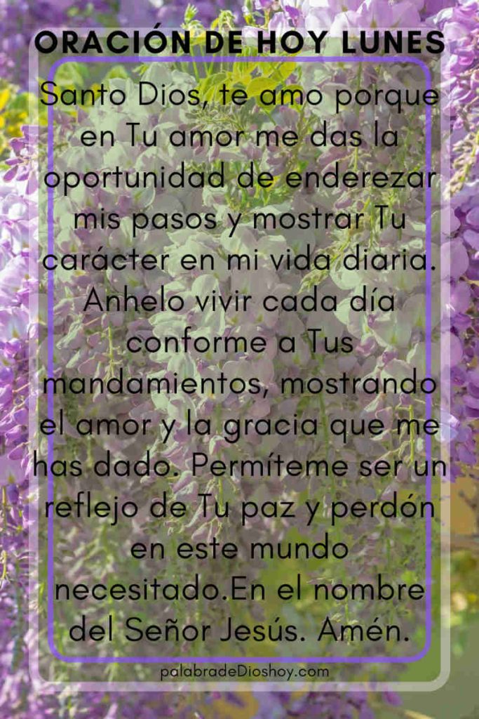 Oración del lunes, nos das la oportunidad de corregir nuestros caminos 8 Oración Diaria Lunes