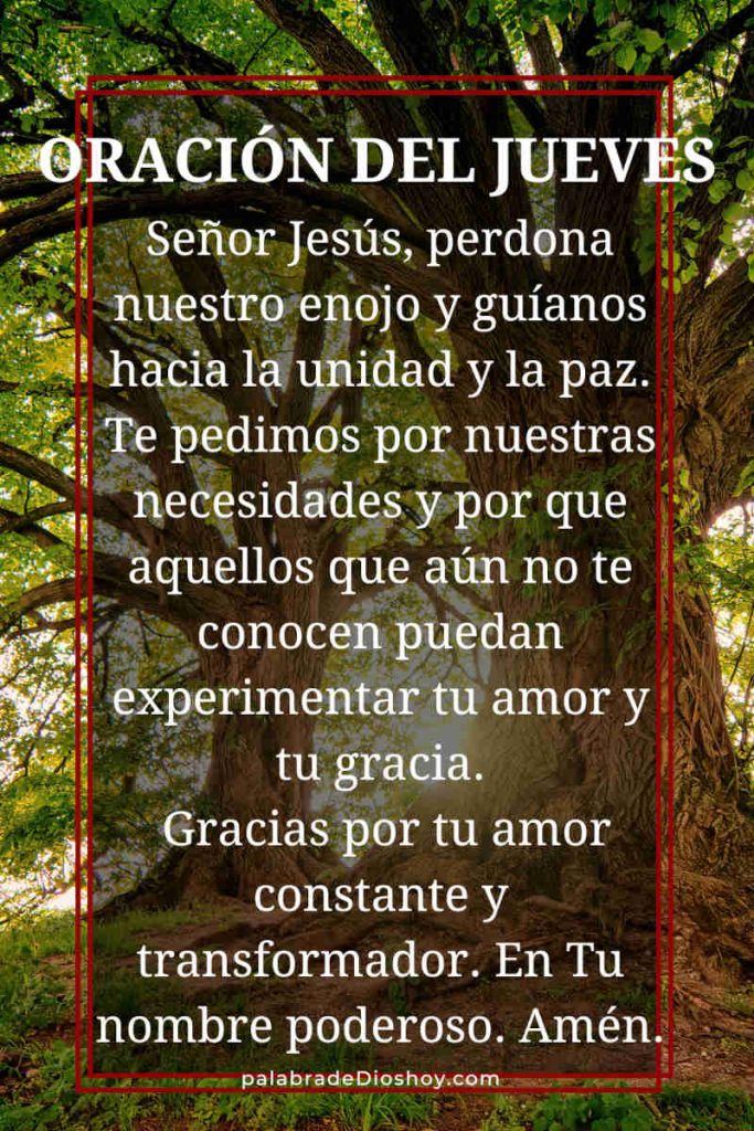 Oración del Jueves