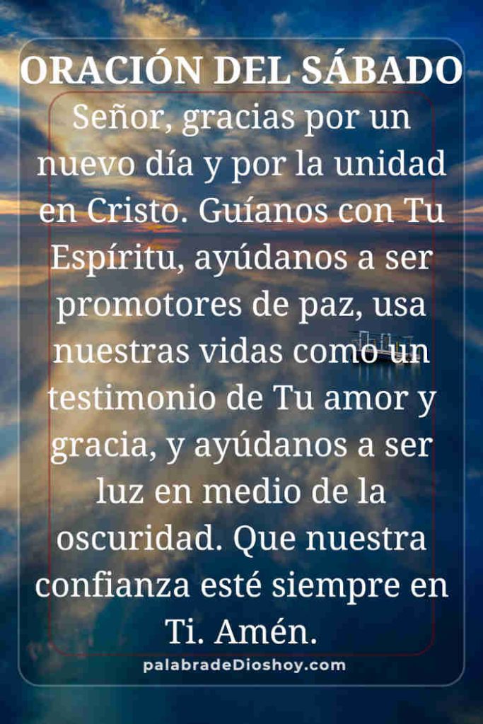 Oración del día de hoy sábado 14 de septiembre de 2024 6 oracion del sabado