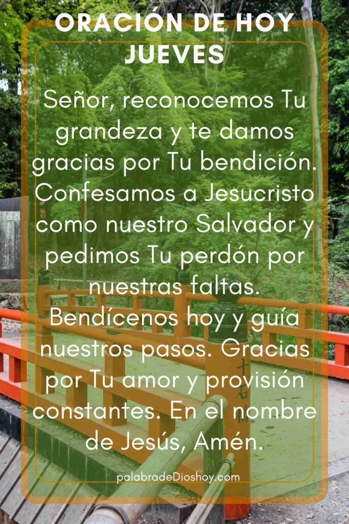 Oración hoy jueves: "Fructificad y multiplicaos, y llenad la tierra" 10 Oracion de hoy jueves