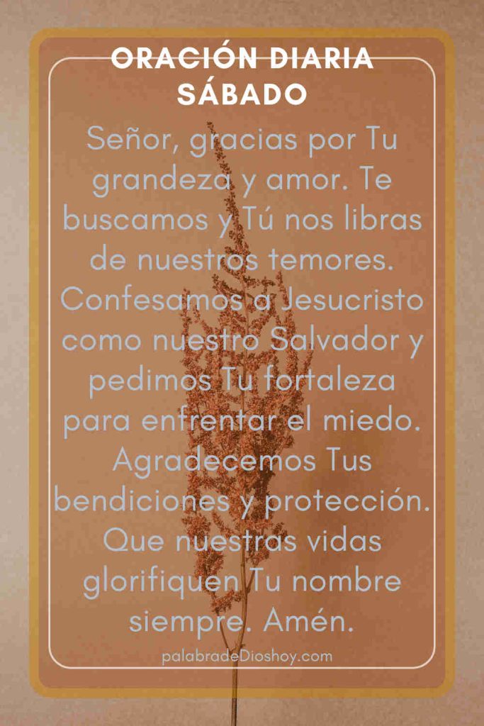 Oración del día de hoy sábado 12 de octubre de 2024 3 Oracion Diaria Sabado