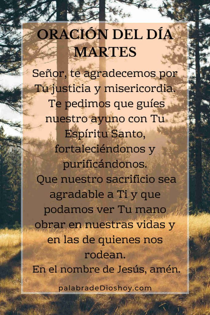 Oración del martes | Que nuestro sacrificio sea agradable a Ti 5 Oracion del dia martes