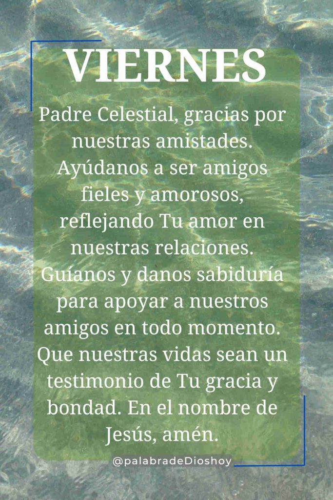 Oración del día de hoy viernes 18 de octubre de 2024 2 Oracion del viernes
