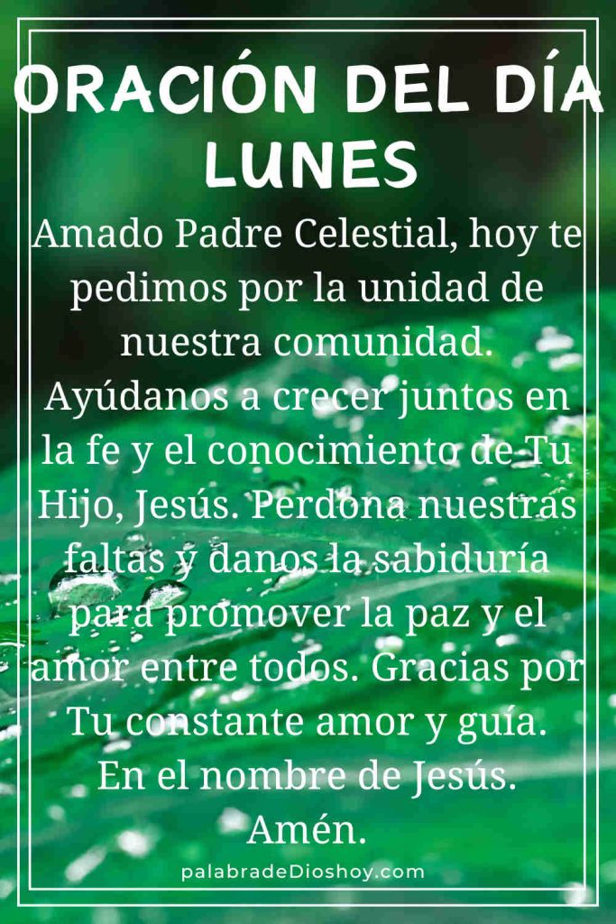 Oración de hoy lunes | reflejar plenamente la imagen de Cristo 3 Oracion del dia lunes