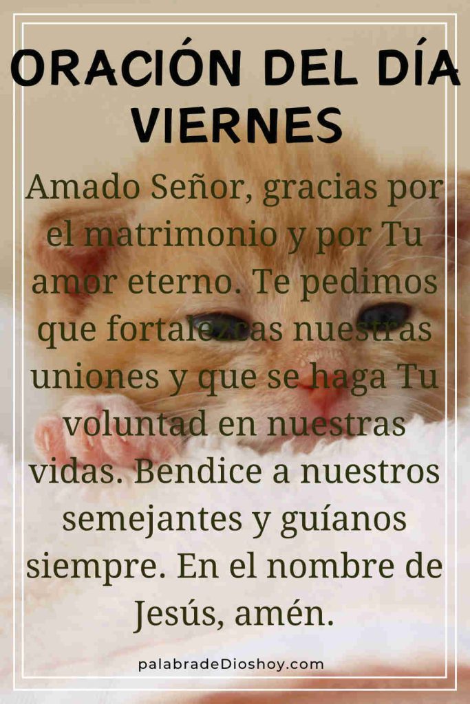 Oracion del dia viernes