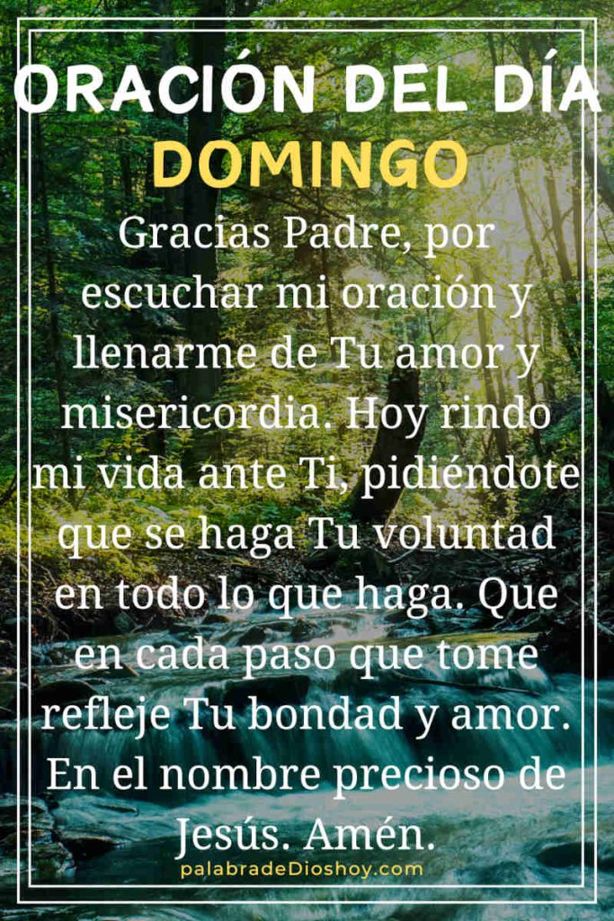 oracion del dia domingo