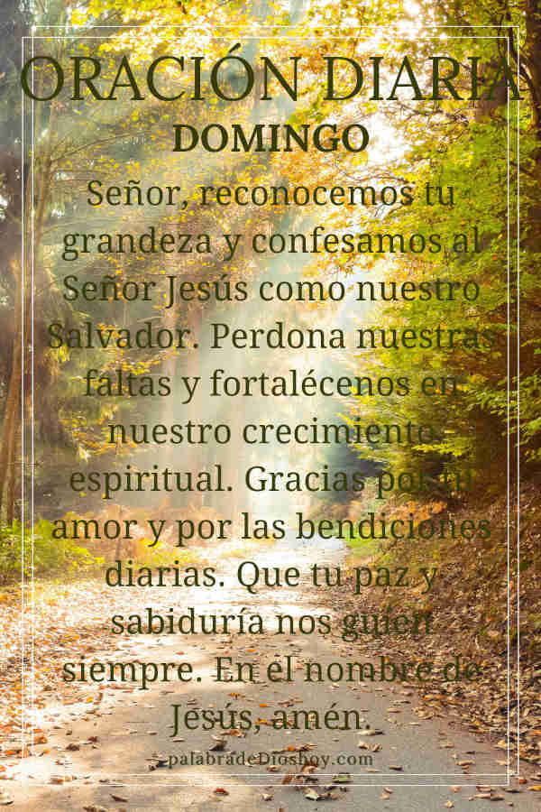 Oracion diaria domingo