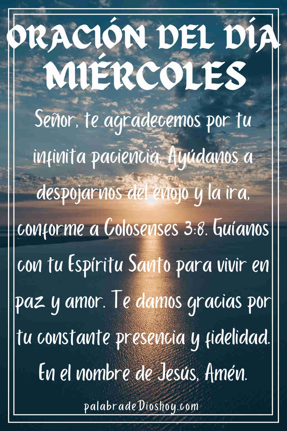 Oración del día miércoles