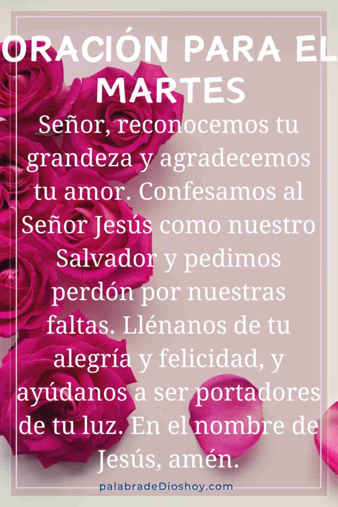 Oración del día martes: la fuente de nuestra felicidad eterna. 10 Oracion para el martes