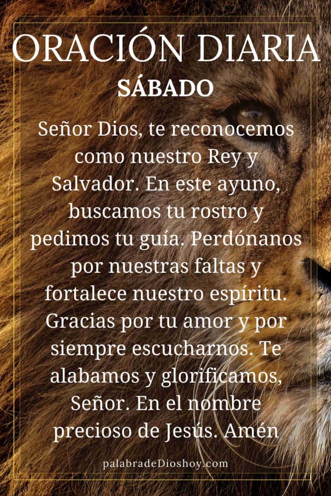 Oración de hoy sábado | Te pedimos que nos purifiques y nos renueves 8 Oracion Diaria Sabado