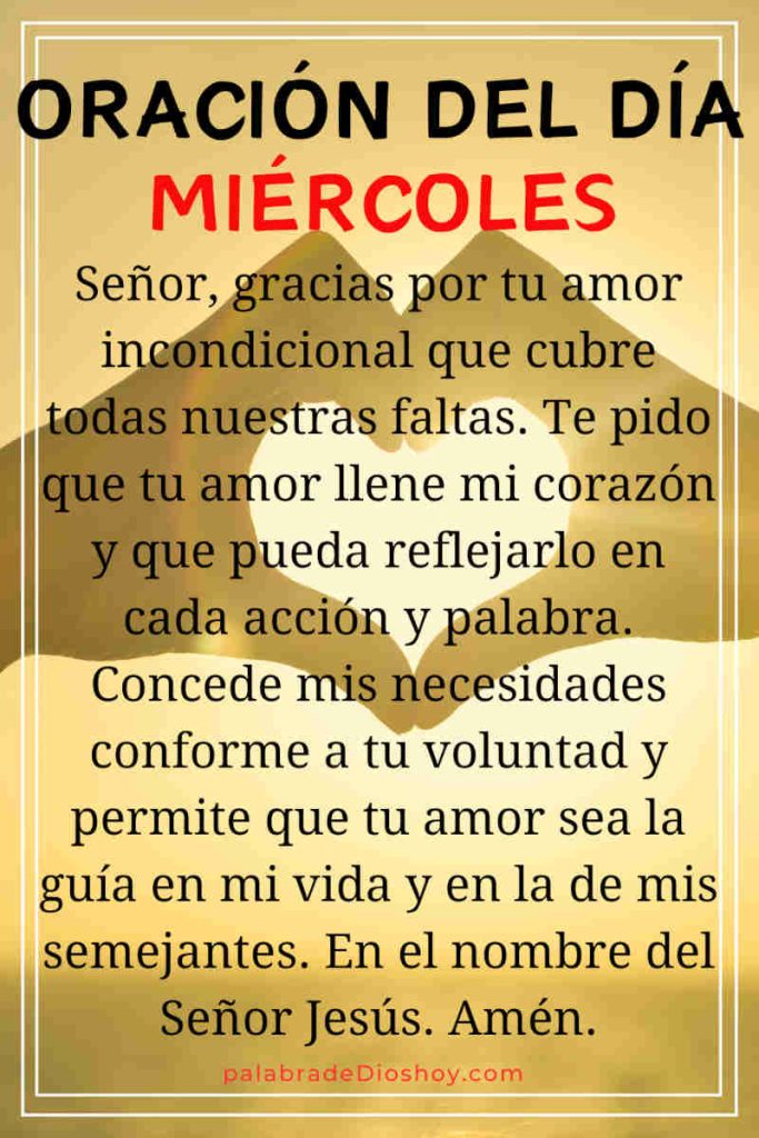 Oracion del dia miercoles