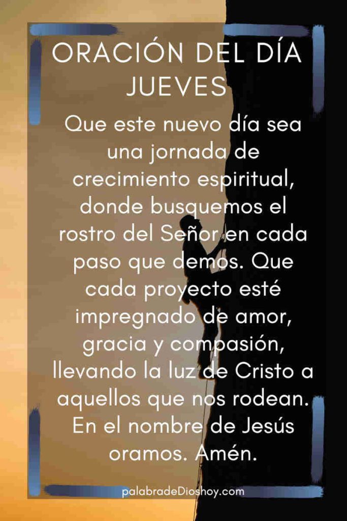 Oracion del dia jueves