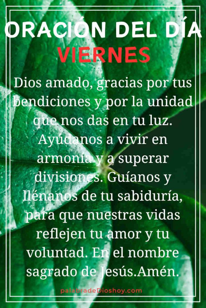 Oracion del dia viernes