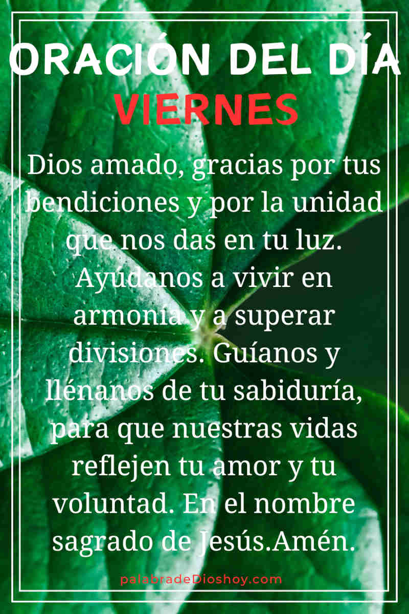 Oracion del dia viernes 