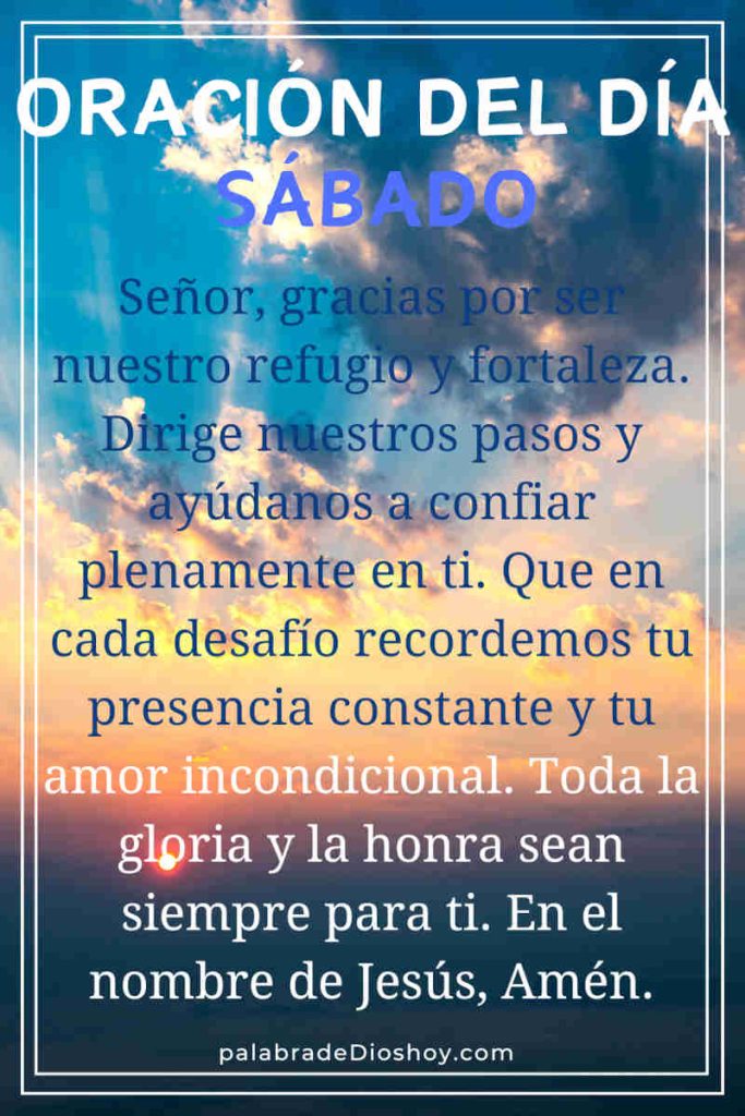 Oración del día de hoy sábado 28 de diciembre de 2024 6 Oracion del sabado