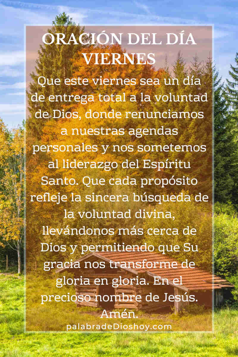 Oracion del dia viernes 10 de enero
