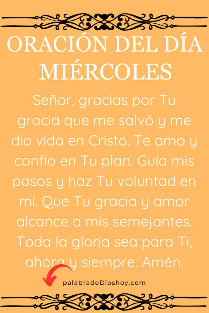 Oracion del miercoles 15 de enero