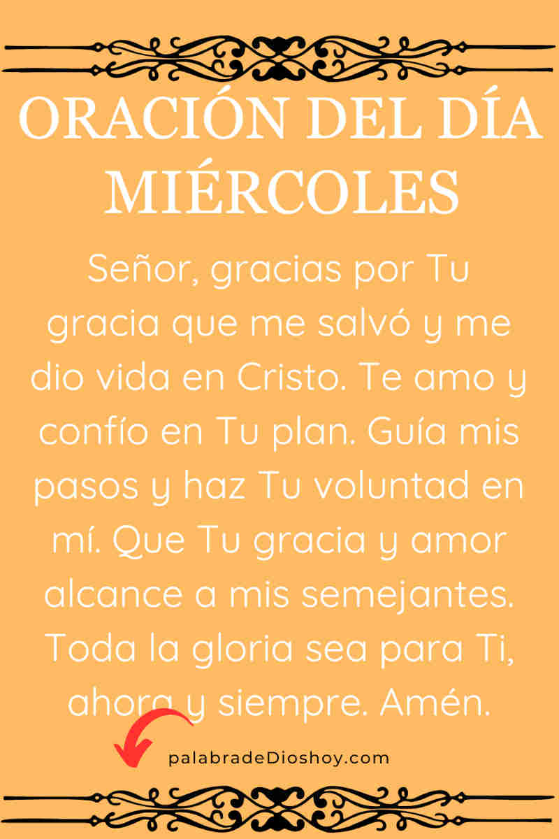 Oracion del miercoles 15 de enero