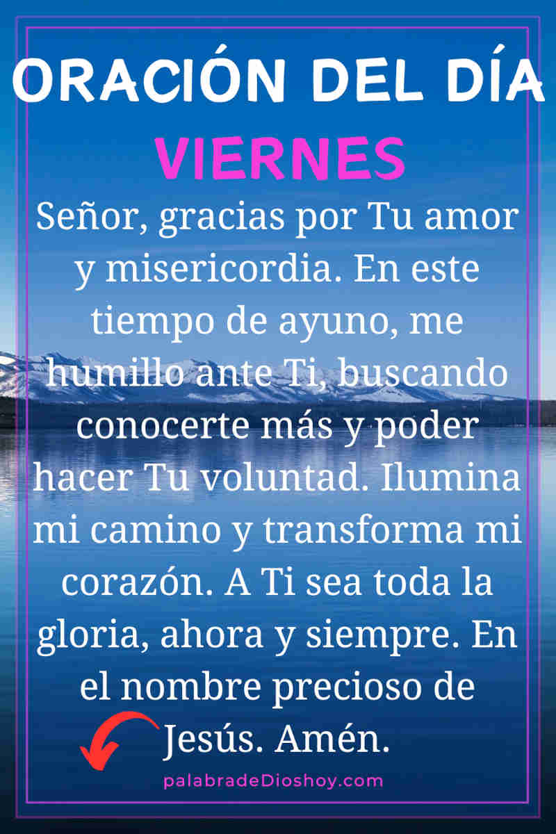 Oracion del dia viernes 17 de enero
