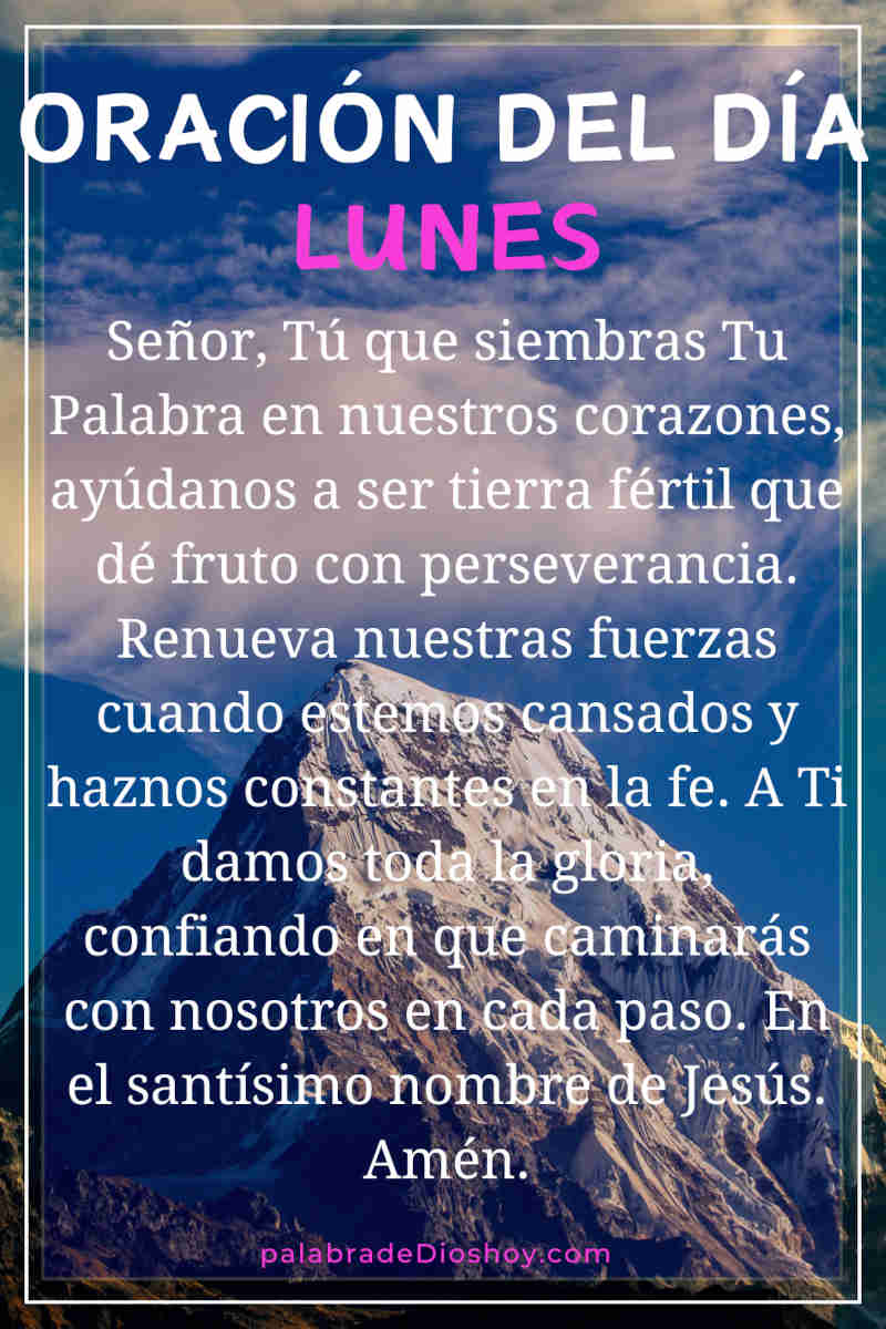 Oración del lunes | caminar con paciencia y mantenernos firmes 1 oracion del dia lunes 27 de enero