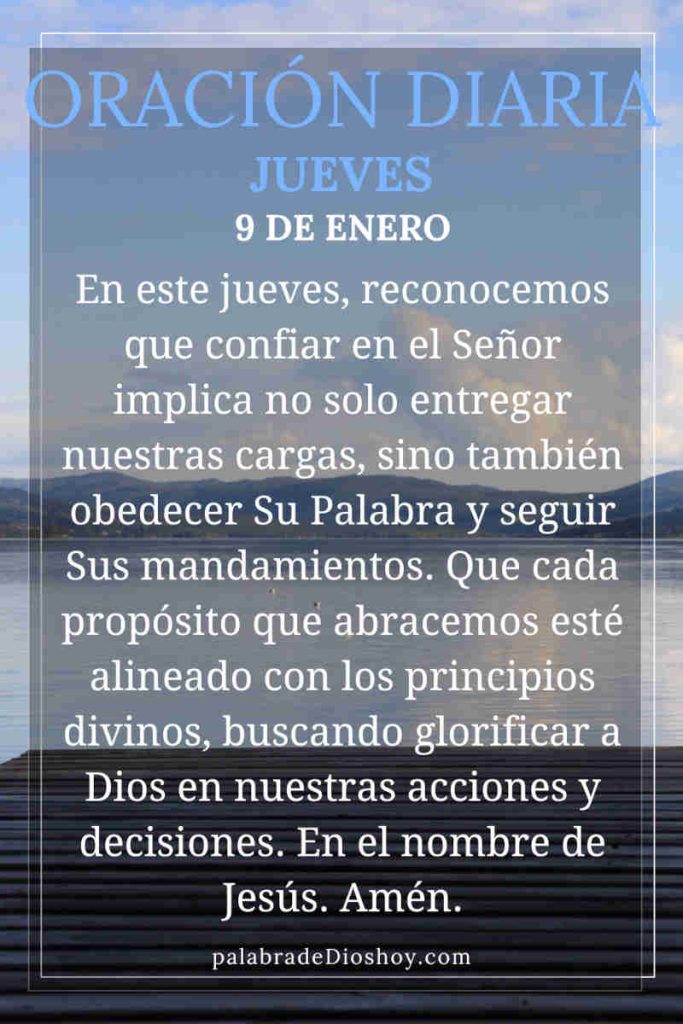 Oracion diaria 9 de enero