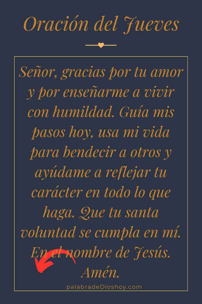 Oración del jueves 13 de febrero