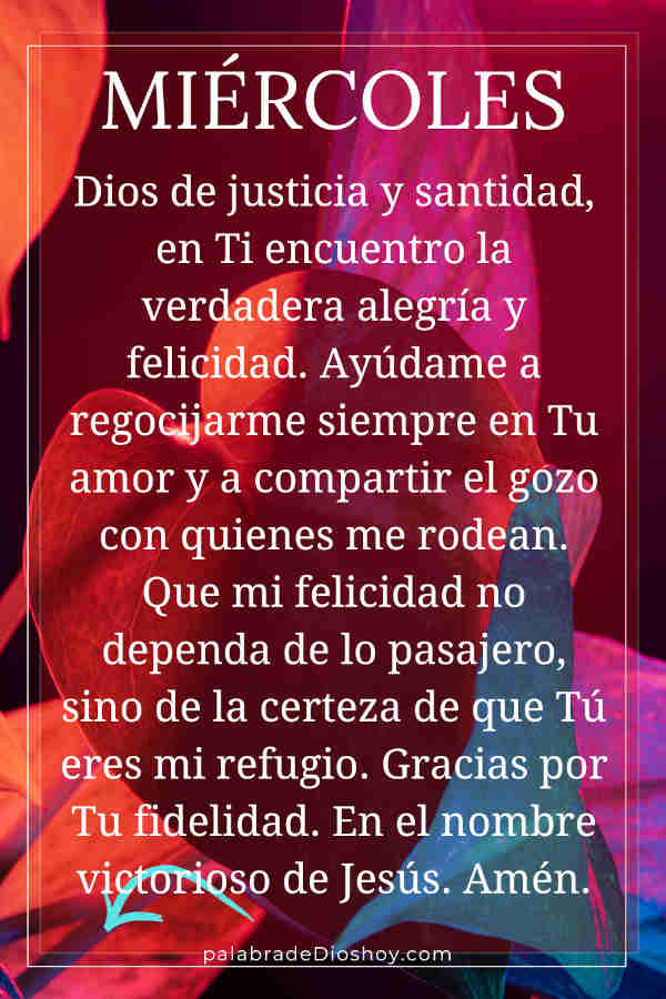 Miércoles oración del 26 de febrero