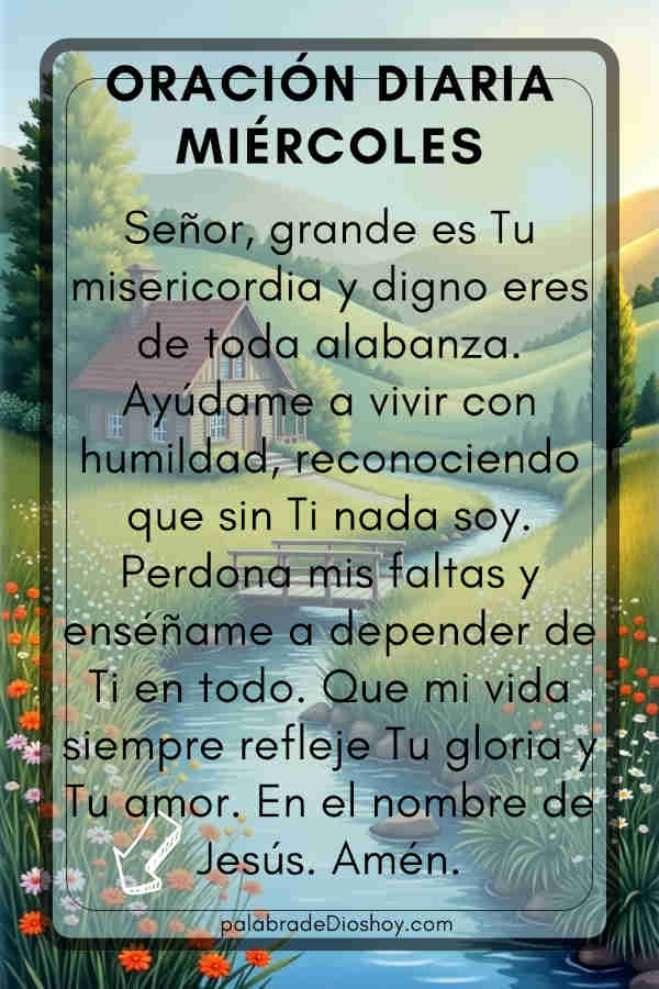 Oración diaria miercoles 5 de marzo