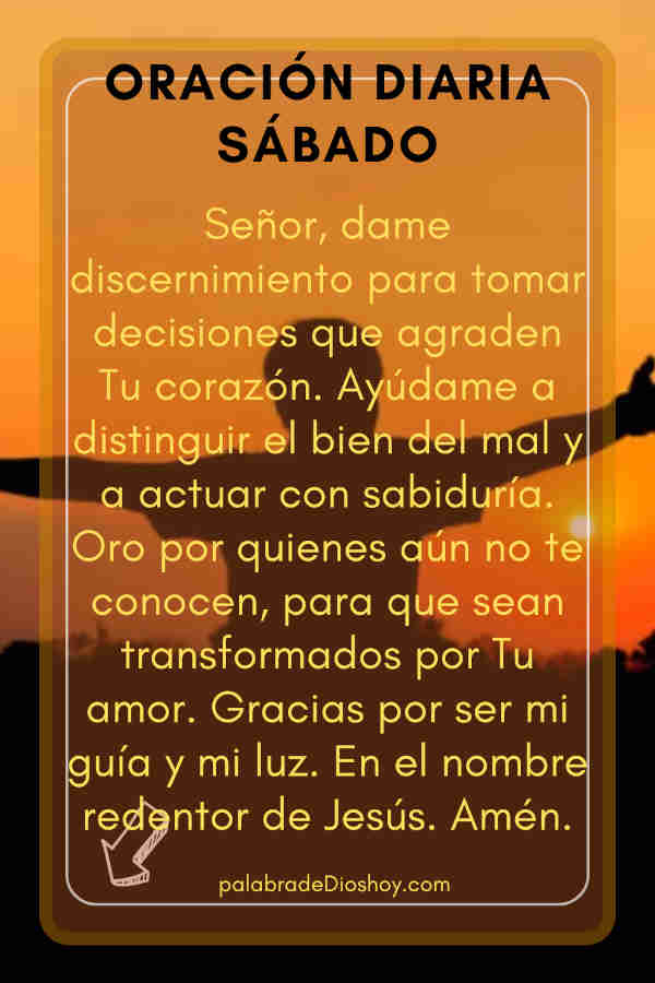 Oración diaria sábado 8 de marzo