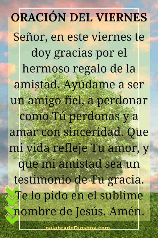 Oración del día de hoy viernes 11 de abril de 2025 1 Imagen con oración cristiana del viernes 11 de abril de 2025 sobre la amistad, basada en Zacarías 13:6