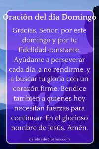 Oración del día de hoy domingo 27 de abril de 2025