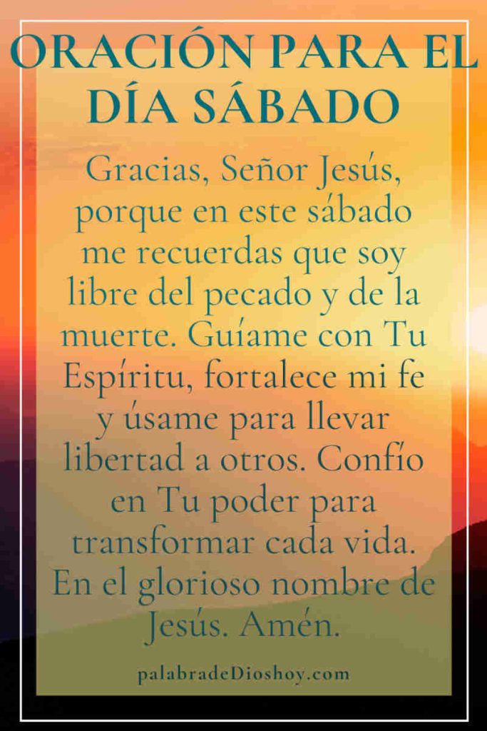 Oración cristiana del sábado de 2025 basada en Romanos 8:2 sobre la libertad que da el Espíritu Santo.