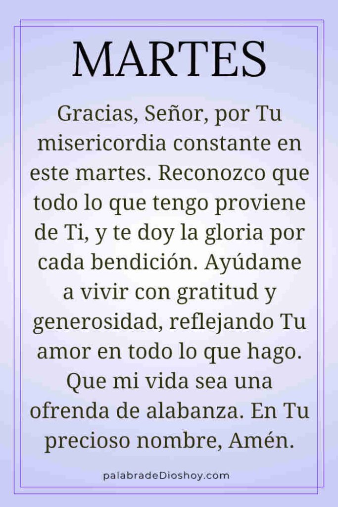 Imagen cristiana de oración de agradecimiento para el martes 27 de mayo