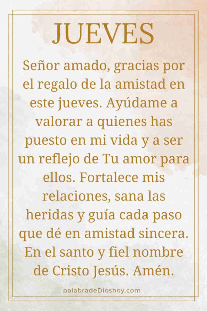Oración del día de hoy jueves 29 de mayo de 2025 4 Imagen cristiana para oración de amistad en jueves 29 de mayo