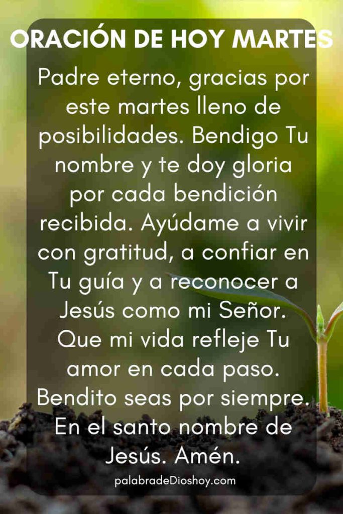 Imagen cristiana oracion del martes de bendición inspirada en Salmos 34:1