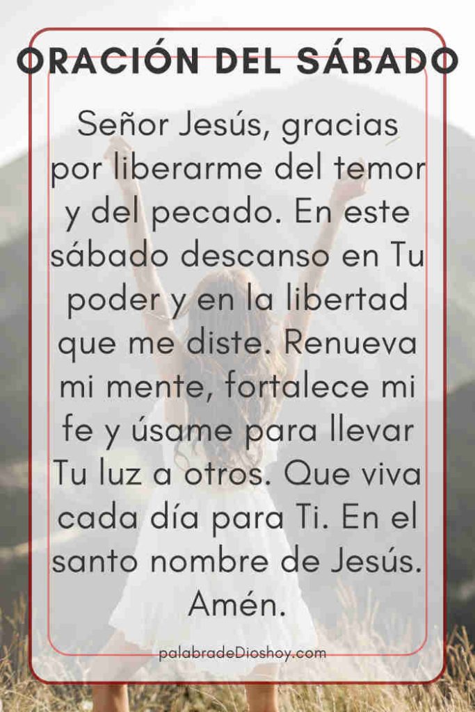 Oración cristiana sobre la libertad en Cristo basada en Hebreos 2:15 para el día sábado