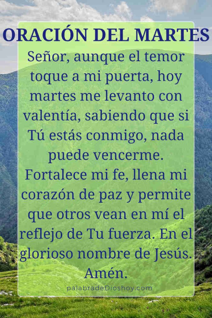 Oración cristiana inspiradora del martes sobre el miedo y el valor basada en Romanos 8:31