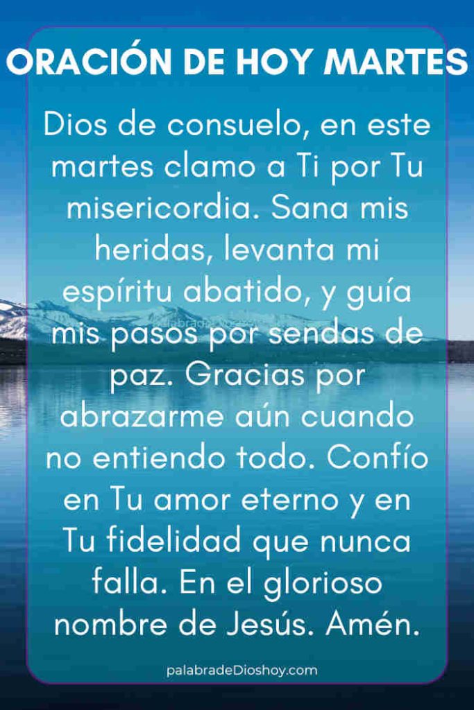 Oración inspiracional sobre el consuelo de Dios basada en Salmo 6:2