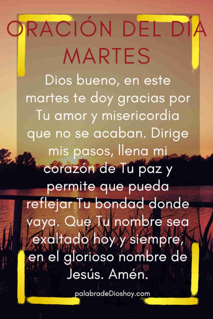 Oración cristiana sobre la bondad de Dios para el martes 10 de junio