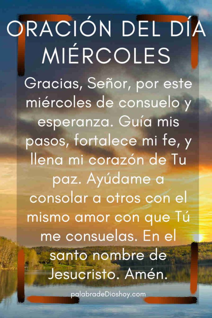 Oración cristiana de consuelo basada en Job 5:19 para el miércoles