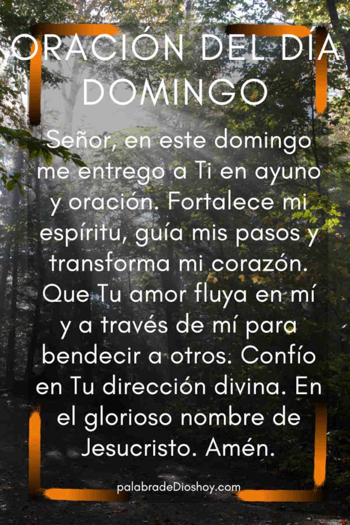 Oración cristiana para el domingo inspirada en el ayuno y la oración de Hechos 13:3