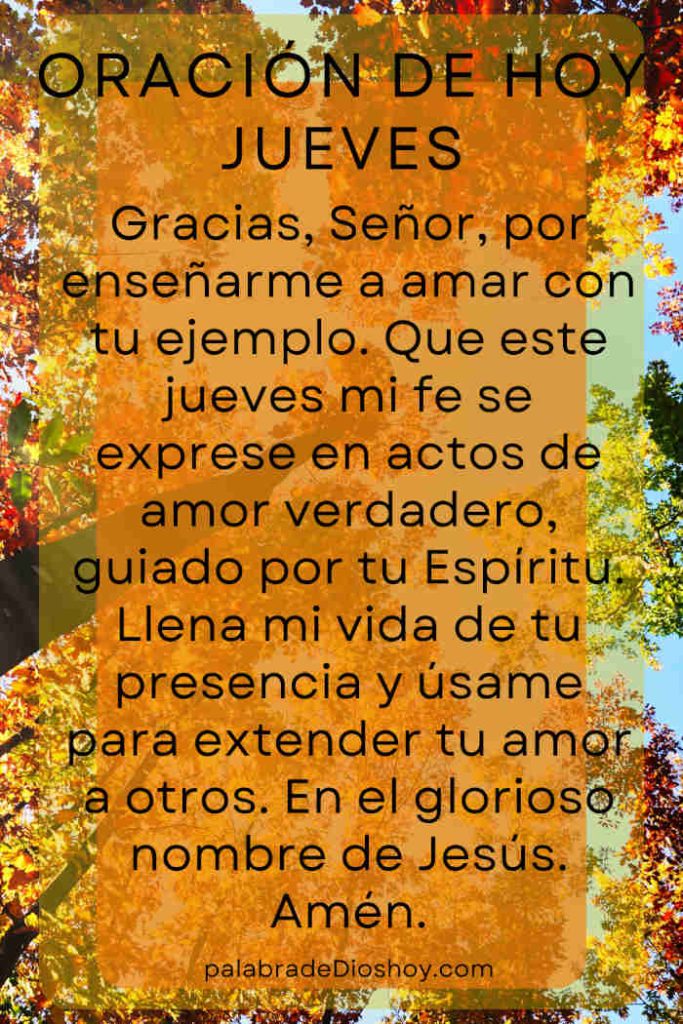 Oración del día de hoy jueves 19 de junio de 2025 1 Oración sobre el amor cristiano del jueves con versículo de Gálatas