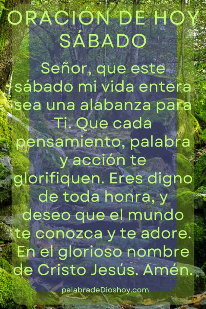 Oración de alabanza para sábado con Salmos 117:1
