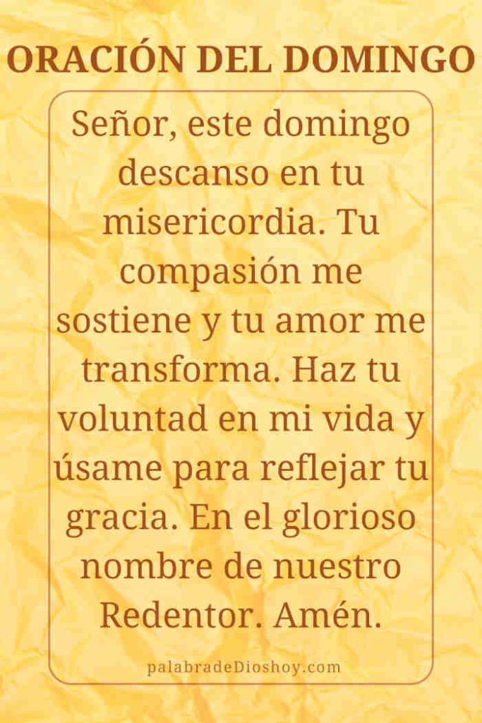 Oración cristiana del domingo sobre la misericordia de Dios basada en 2 Samuel 24:14