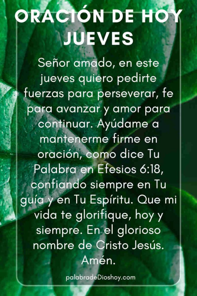 Oración del día de hoy jueves 5 de junio de 2025 3 Imagen de oración del jueves sobre perseverancia con versículo Efesios 6:18