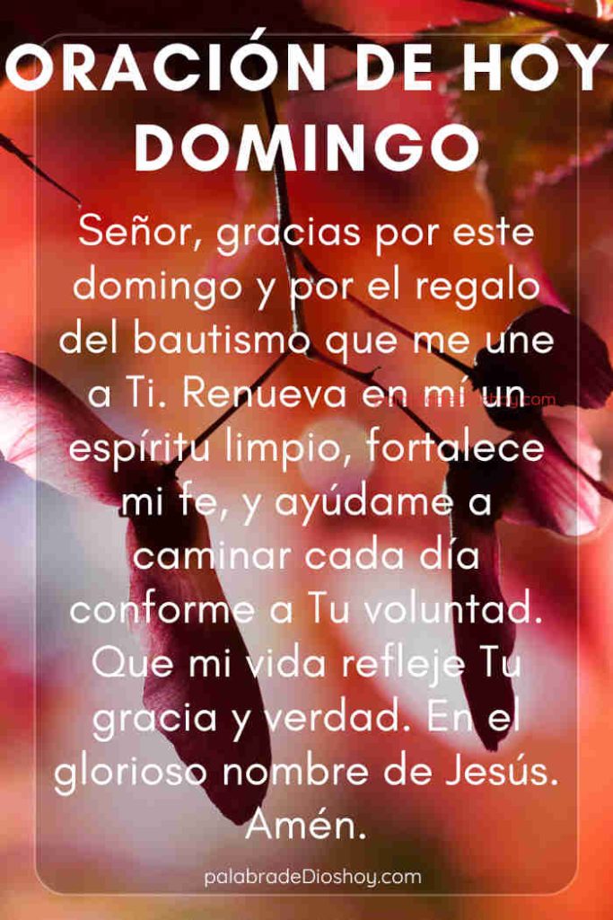 Oración cristiana sobre el bautismo basada en Marcos 1:4