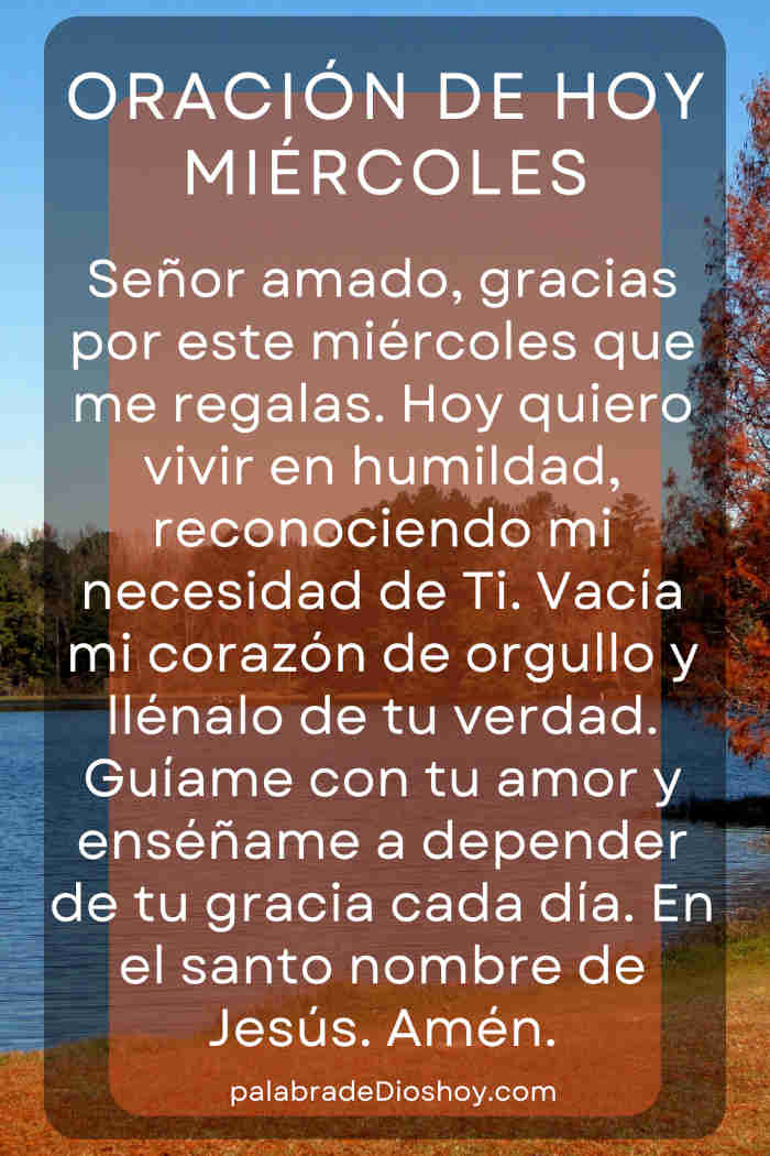 Oración del día de hoy miércoles 16 de julio de 2025 1 Oración cristiana sobre humildad basada en Mateo 5:3 para el miércoles 16 de julio de 2025