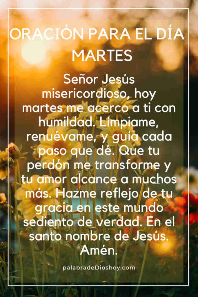 Oración cristiana inspiracional del martes sobre la misericordia de Dios basada en Salmos 51:1-2